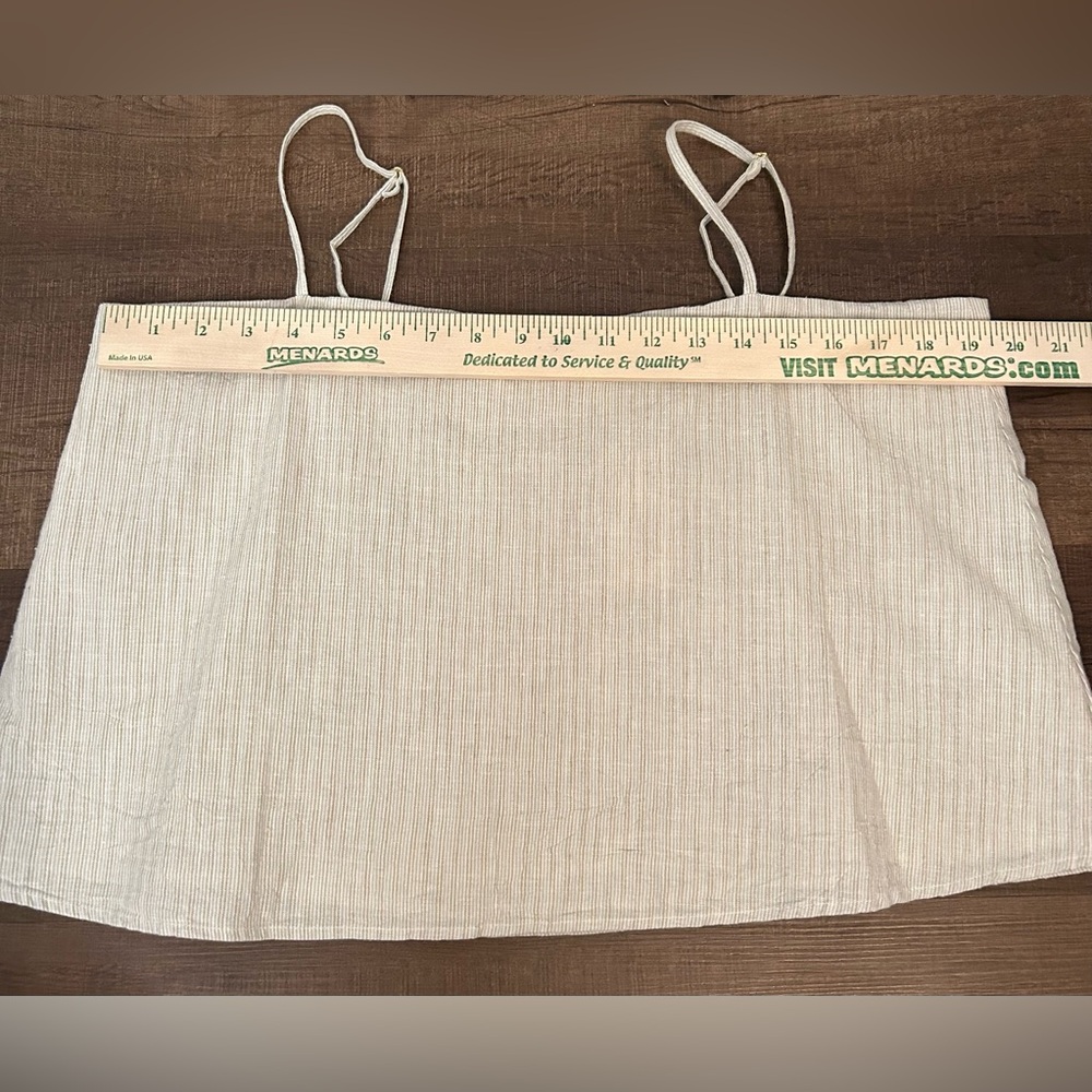 NWT Z Supply Ballast Casita Stripe Tank Sandstone Crop Women's Size Large Cotton - Picture 6 of 12